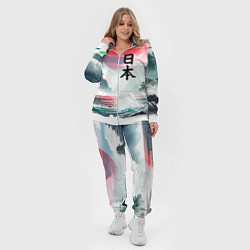 Женский 3D-костюм Япония - страна восходящего солнца - акварель, цвет: 3D-белый — фото 2