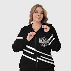 Женский 3D-костюм Россия геометрия спорт, цвет: 3D-черный — фото 2