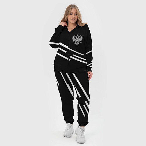 Женский костюм Россия геометрия спорт / 3D-Черный – фото 4
