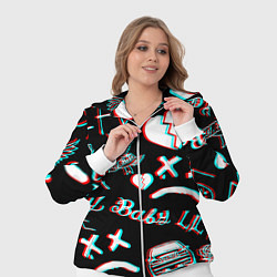 Женский 3D-костюм Lil Peep logo glitch, цвет: 3D-белый — фото 2