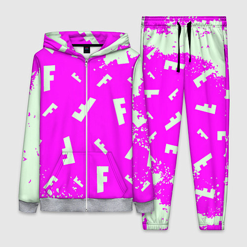Женский костюм Fortnite pattern pink / 3D-Меланж – фото 1