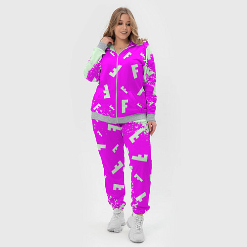 Женский костюм Fortnite pattern pink / 3D-Меланж – фото 4