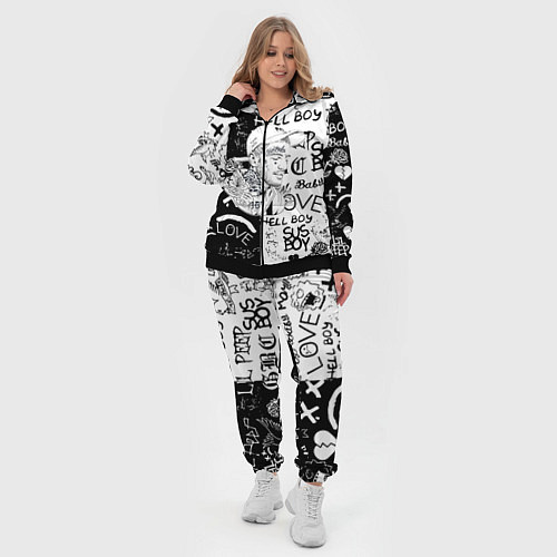 Женский костюм Lii Peep pattern rap / 3D-Черный – фото 4