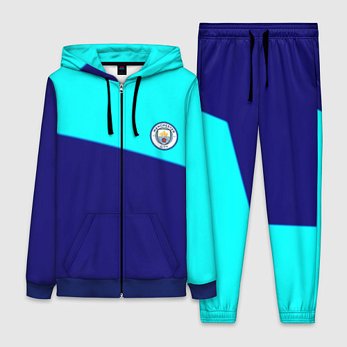 Женский костюм Манчестер сити геометрия спорт / 3D-Синий – фото 1