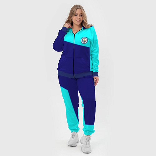 Женский костюм Манчестер сити геометрия спорт / 3D-Синий – фото 4