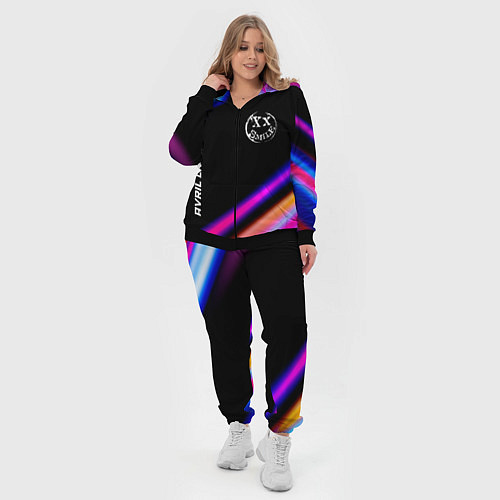 Женский костюм Avril Lavigne neon rock lights / 3D-Черный – фото 4