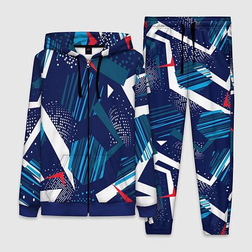 Женский костюм Абстрактный фон с пятнистым узором / 3D-Синий – фото 1