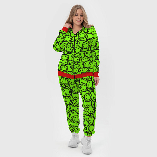 Женский костюм Nirvana green logo smile / 3D-Красный – фото 4