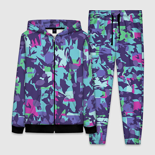 Женский костюм Абстрактный фон со спортивным узором / 3D-Черный – фото 1