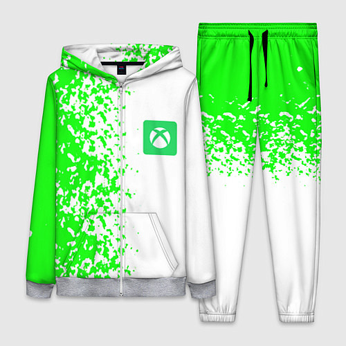 Женский костюм Xbox кислотные зеленые краски / 3D-Меланж – фото 1