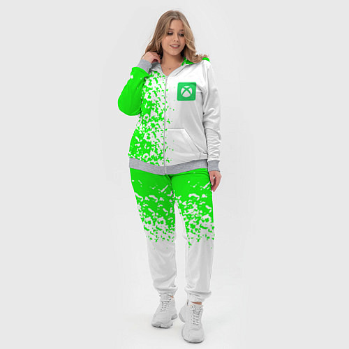 Женский костюм Xbox кислотные зеленые краски / 3D-Меланж – фото 4