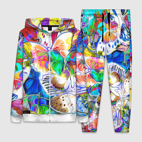 Женский костюм Живописные бабочки / 3D-Белый – фото 1