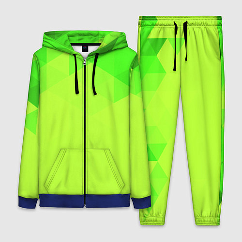 Женский костюм Кислотная геометрия лайм / 3D-Синий – фото 1