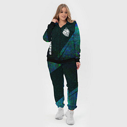 Женский 3D-костюм Green Day glitch blue, цвет: 3D-черный — фото 2