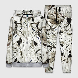 Женский 3D-костюм Black and white abstraction, цвет: 3D-меланж