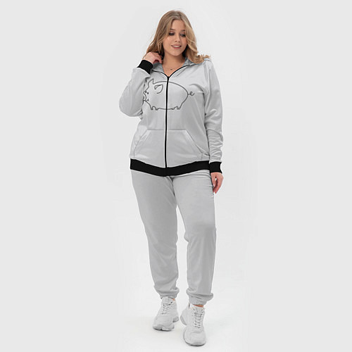 Женский костюм Бодрый пиг / 3D-Черный – фото 4