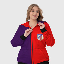 Женский 3D-костюм Атлетико полосы, цвет: 3D-черный — фото 2