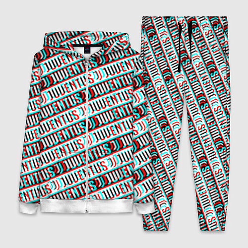 Женский костюм Ювентус глитч паттерн / 3D-Белый – фото 1