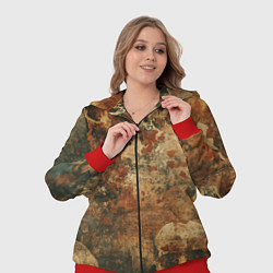 Женский 3D-костюм Грязный гранж с черепами, цвет: 3D-красный — фото 2