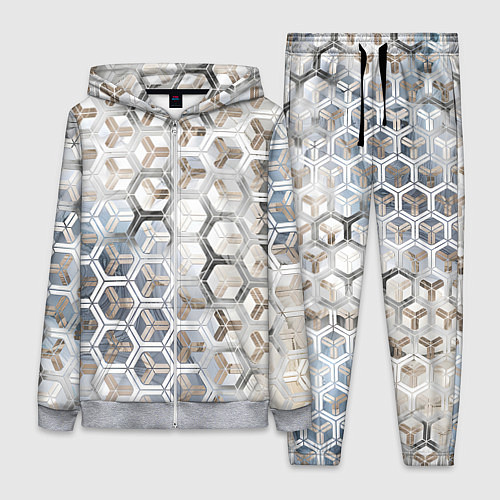 Женский костюм Зеркальные соты с переливами света / 3D-Меланж – фото 1