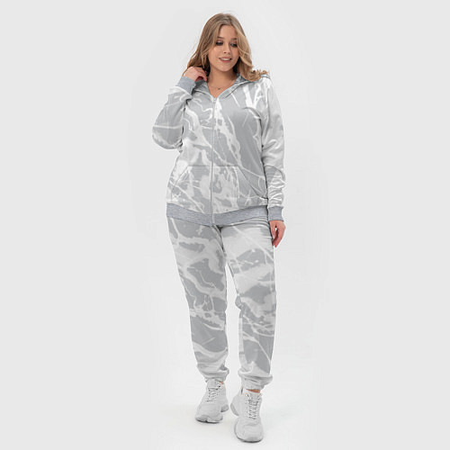 Женский костюм Светлый серый абстракция / 3D-Меланж – фото 4