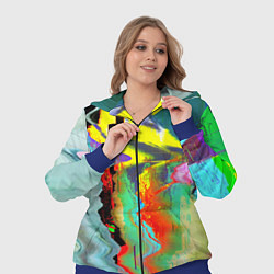 Женский 3D-костюм Текстура глитч краски, цвет: 3D-синий — фото 2