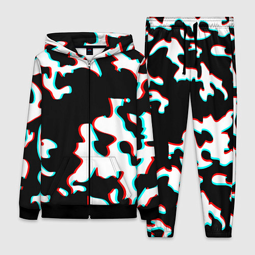 Женский костюм Камуфляж глитч / 3D-Черный – фото 1