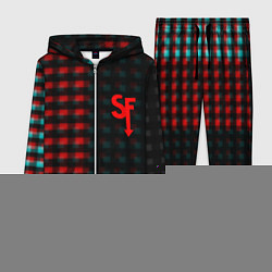 Женский костюм Sally face текстура глитч