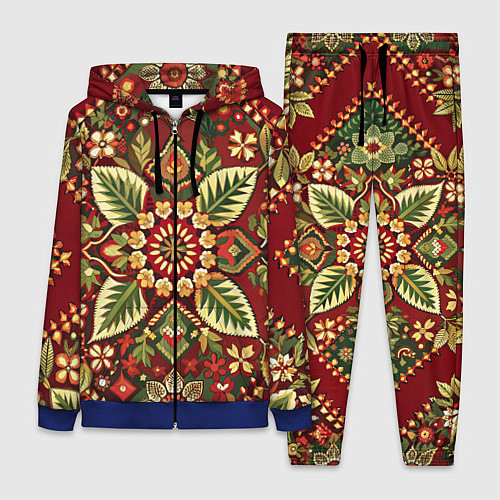 Женский костюм Русские классические узоры и орнамент / 3D-Синий – фото 1