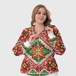 Женский 3D-костюм Классические русские узоры и орнамент, цвет: 3D-белый — фото 2