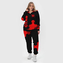 Женский 3D-костюм GTA6 - red gradient вертикально, цвет: 3D-черный — фото 2