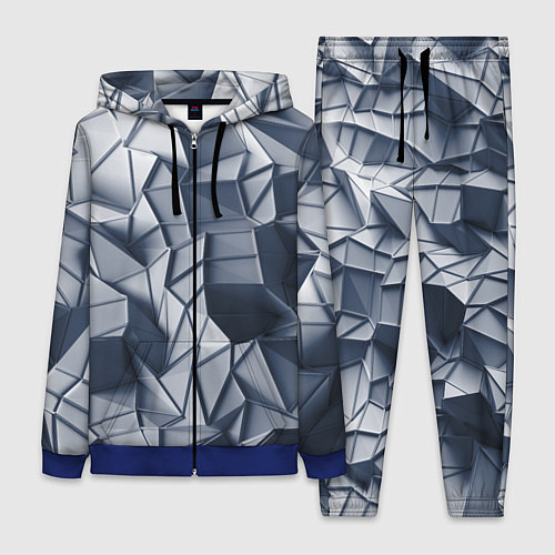 Женский костюм Геометрические грани / 3D-Синий – фото 1