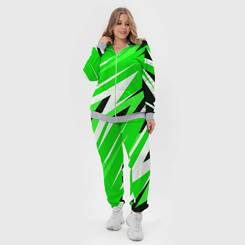 Женский костюм Geometry stripes green / 3D-Меланж – фото 4