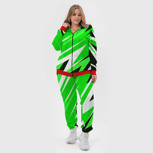 Женский костюм Geometry stripes green / 3D-Красный – фото 4