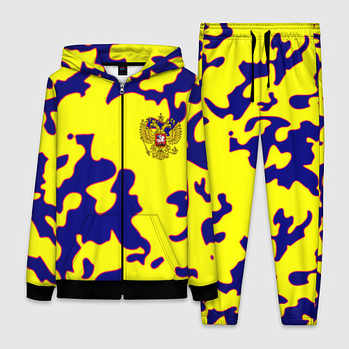 Женский костюм Российская империя камуфляж желтый / 3D-Черный – фото 1