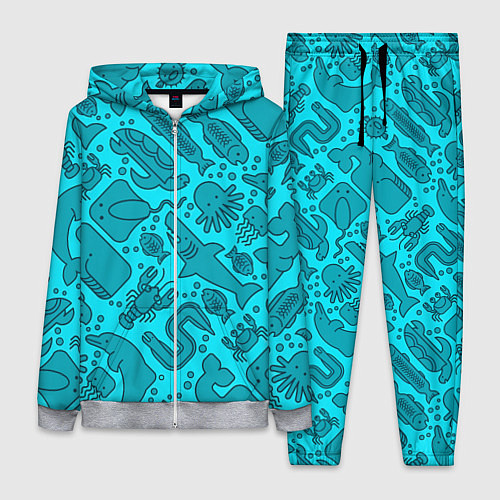 Женский костюм Мультяшные морские обитатели / 3D-Меланж – фото 1