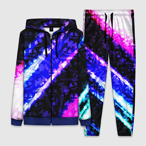 Женский костюм Marshmello neon steel / 3D-Синий – фото 1