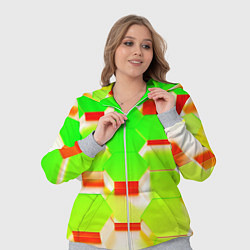 Женский 3D-костюм Кислотные соты, цвет: 3D-меланж — фото 2