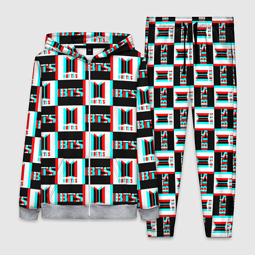 Женский костюм BTS glitch pattern / 3D-Меланж – фото 1