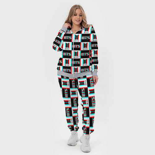 Женский костюм BTS glitch pattern / 3D-Меланж – фото 4