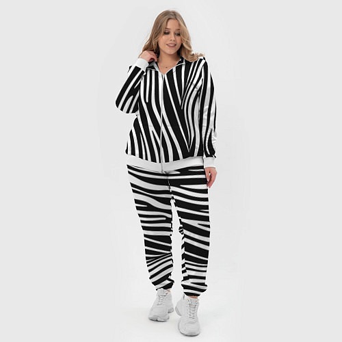 Женский костюм Полоски зебры / 3D-Белый – фото 4