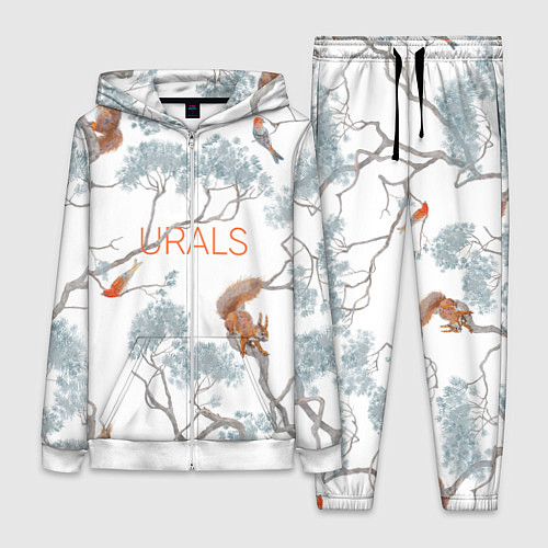 Женский костюм Уральский паттерн / 3D-Белый – фото 1
