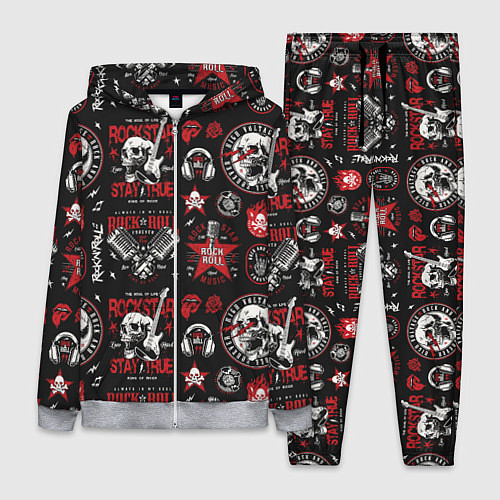 Женский костюм High voltage rock and roll forever / 3D-Меланж – фото 1