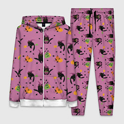 Женский костюм Хэллоуин и кот ведьмы