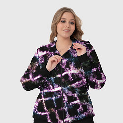 Женский 3D-костюм Светящаяся розовая сетка, цвет: 3D-черный — фото 2