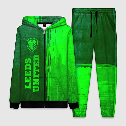 Женский костюм Leeds United - green gradient по-вертикали / 3D-Черный – фото 1