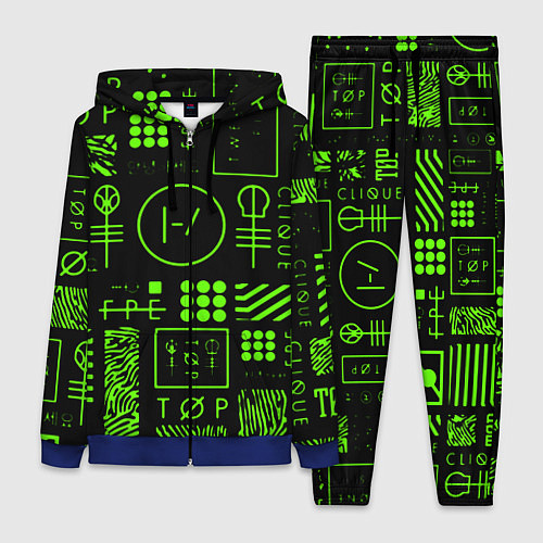 Женский костюм Twenty one pilots neon / 3D-Синий – фото 1
