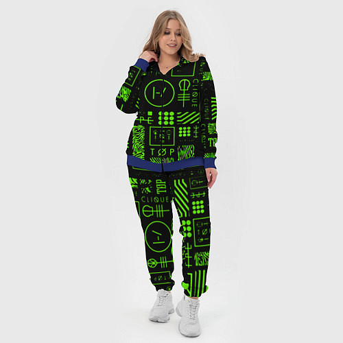 Женский костюм Twenty one pilots neon / 3D-Синий – фото 4