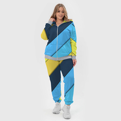 Женский костюм Линии геометрия / 3D-Меланж – фото 4