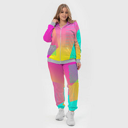 Женский 3D-костюм Неоновая геометрия градиент, цвет: 3D-меланж — фото 2